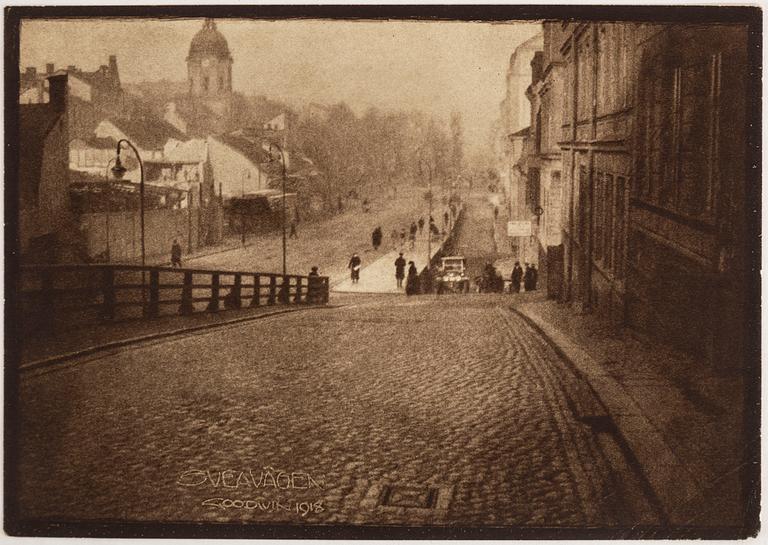 HENRY B. GOODWIN, Two photo gravures from the book Vårt vackra Stockholm signed in the negative.