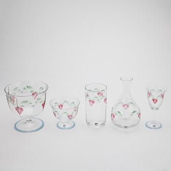 GLASSERVIS, 14 delar, "Maja", Eva Englund, Orrefors.