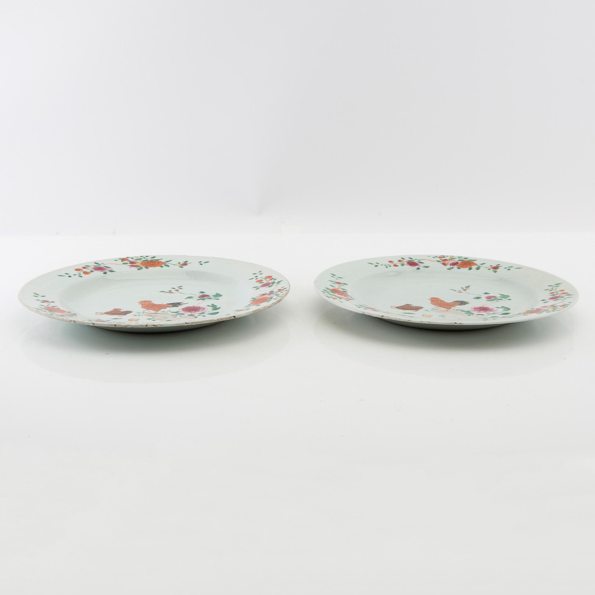 Plates 2 pcs China porcelain 18th century.