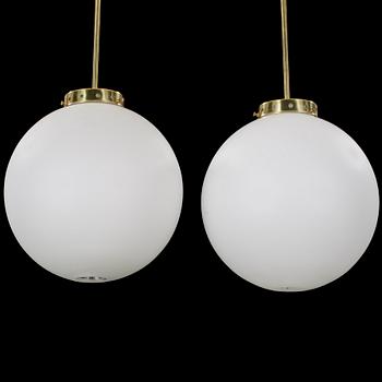 A pair of ceiling lamps, second half of the 20th century.