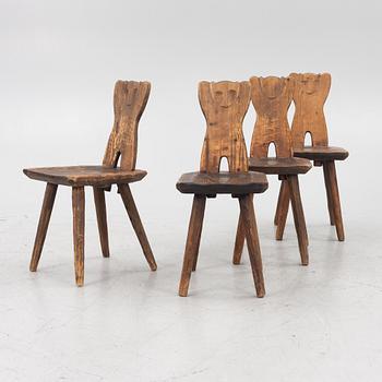 Dining group, 5 pieces, so-called sports cabin furniture, mid-20th century.