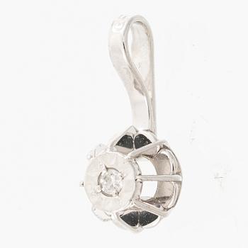 Hänge 18K vitguld med en diamant.