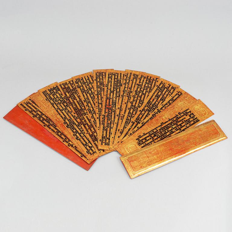 A Thai/Burmese prayer book/Suttra, circa 1900.