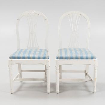 A set of six similar Gustavian chairs, early 19th Century.