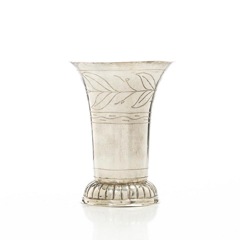 A Finnish silver beaker, mark of Henrik Johan Törnrot, Turku, Finland 1827-73.