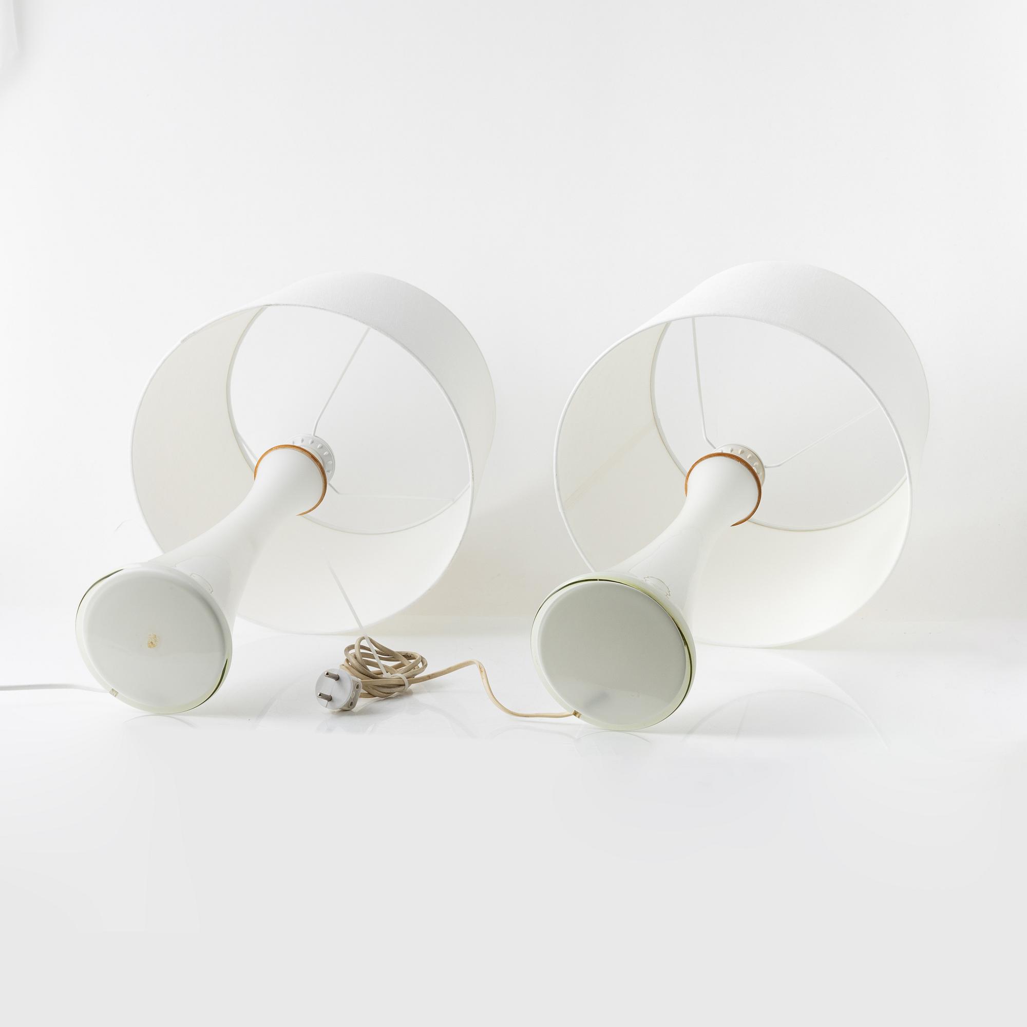 Berndt Nordstedt, a pair of model 'B-015' table lights, Bergboms, 1970's.