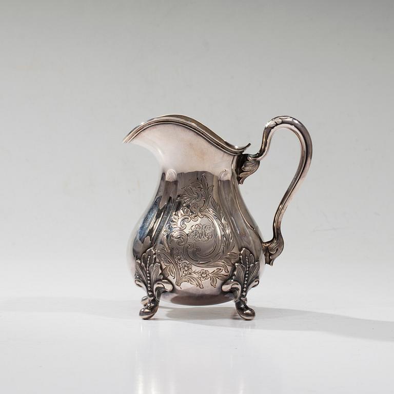 KAFFESERVIS, 3 delar, silver, Auran Kultasepät, Åbo 1915-1916. Tot. vikt ca 1290 g.