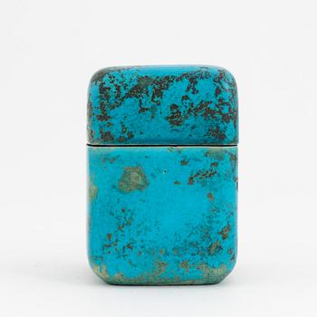 Hans Hedberg, a faience box, Biot, France.