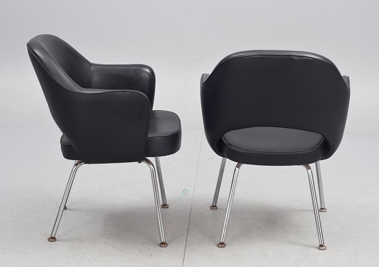 FÅTÖLJER, ett par, "Executive side chair", Eero Saarinen, Knoll International.