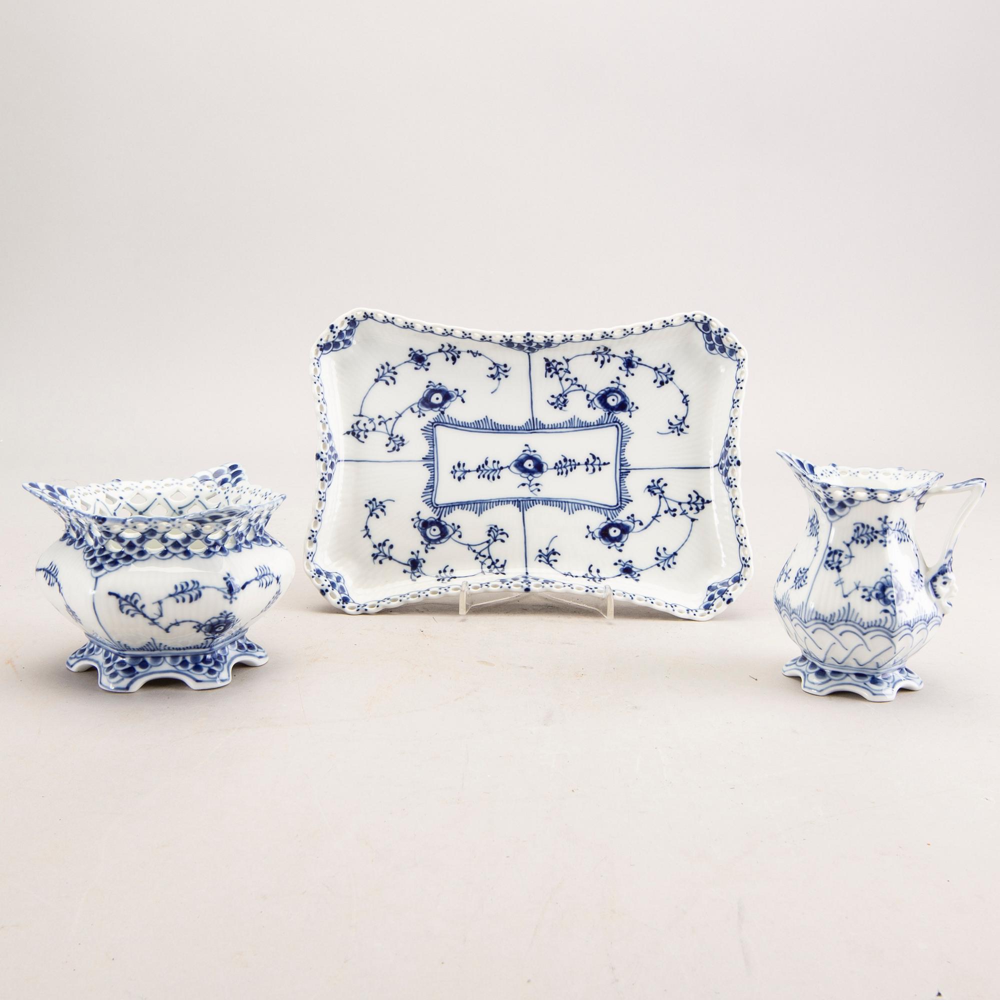 Servis 5 dlr Musselmalet Helblonde Royal Copenhagen Danmark 1970/80.