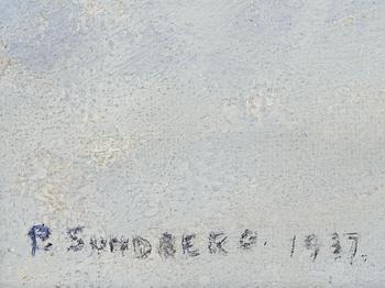 PER AUGUST SUNDBERG, olja på pannå, signerad och daterad 1937?.