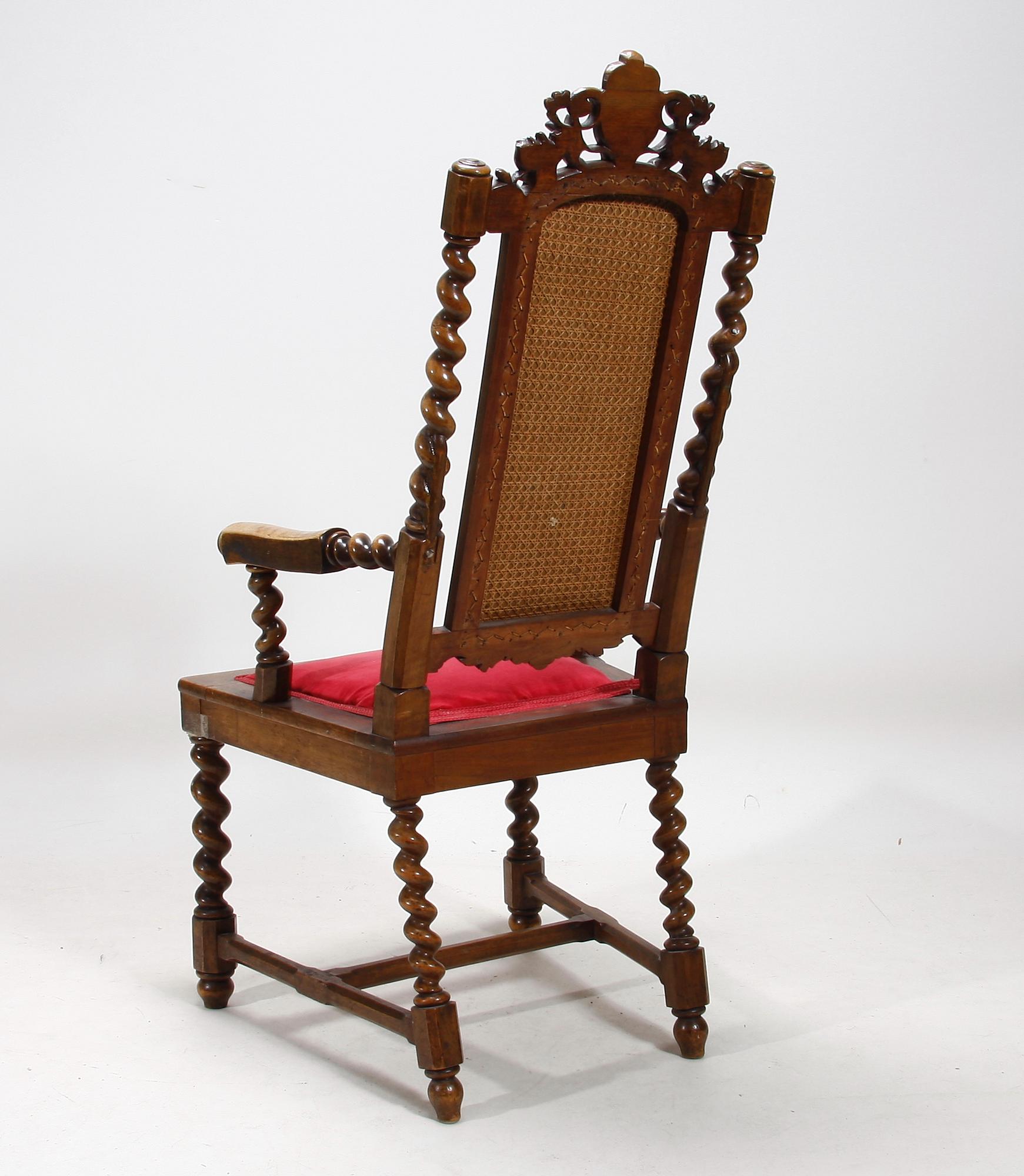 KARMSTOL, barockstil, sent 1800-tal.