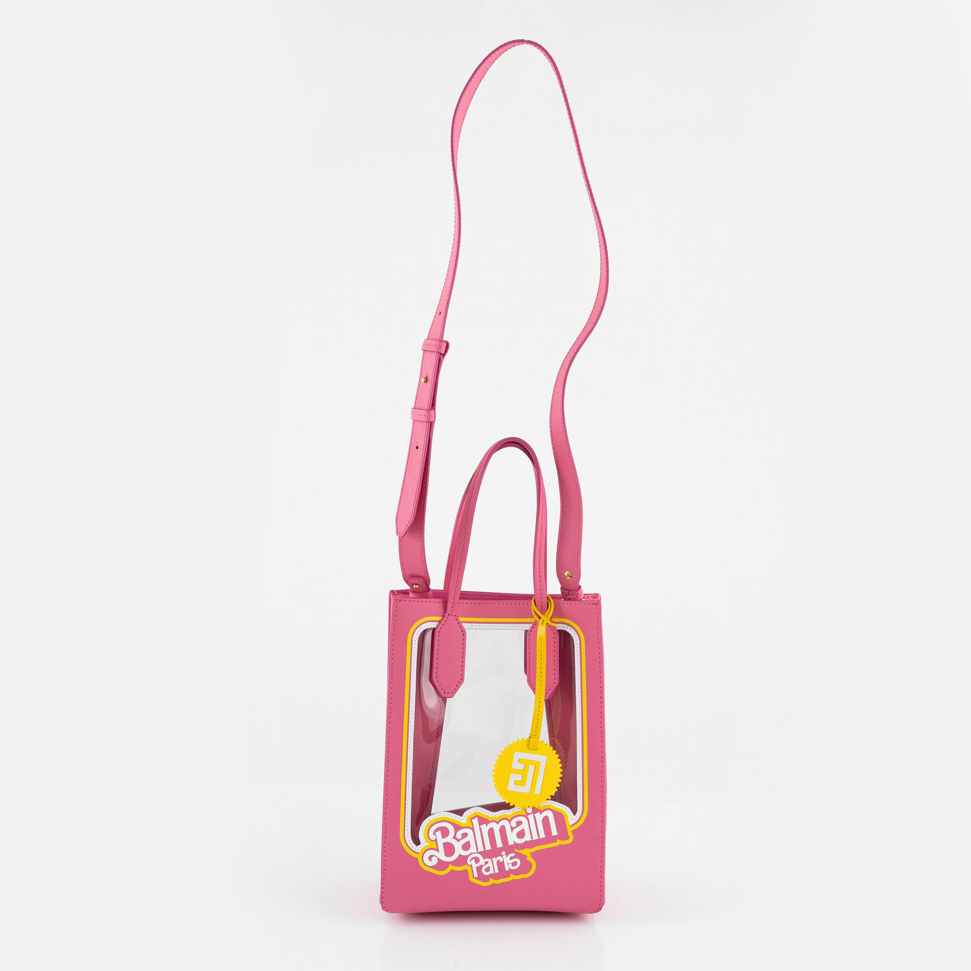 Balmain X Barbie PVC Shopper Tote Bag, limited edition, 2022.