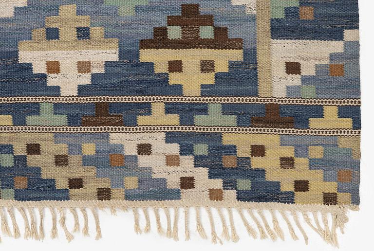 Märta Måås-Fjetterström, a carpet, 'Blå natt och dag', flat weave, c. 300 x 192 cm, signed MMF.