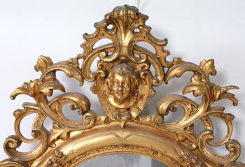 SPEGEL SAMT KONSOLBORD, nyrokoko, 1800-talets slut.