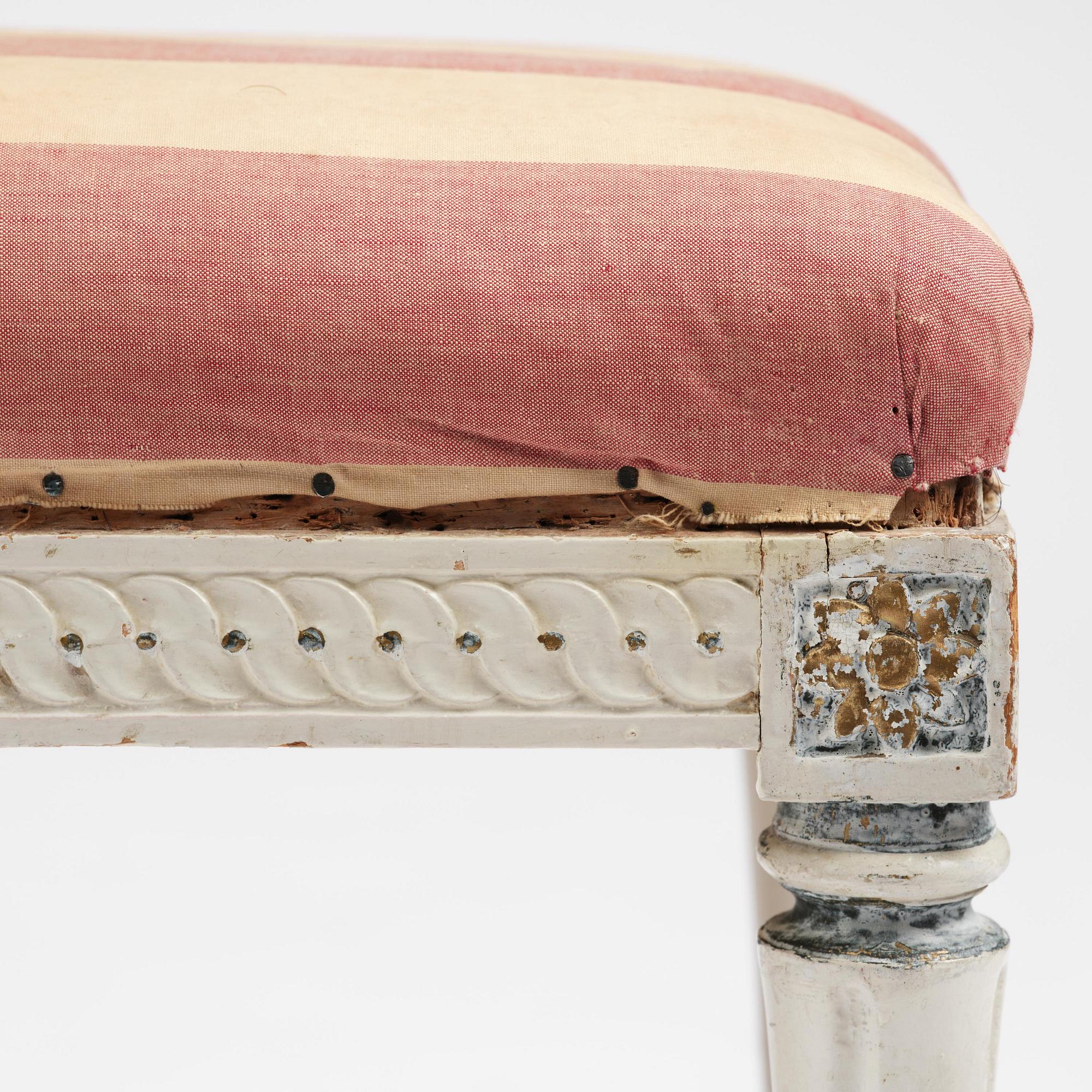 A pair of Gustavian stools by J. E. Höglander (master in Stockholm 1777-1813).