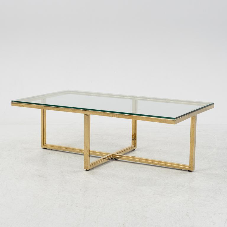 A 21st Century 5 pcs glass coffee table.