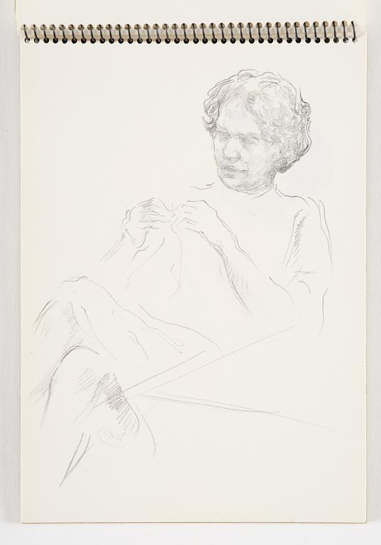 Lotte Laserstein, 4 skissböcker med blyertsteckningar.