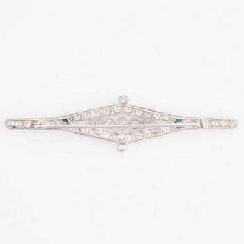 Brooch, white gold set with old-cut diamonds.