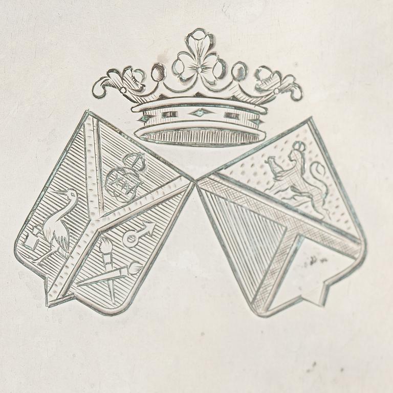 Jug, glass and silver, Axelsons GAB, Stockholm 1899.