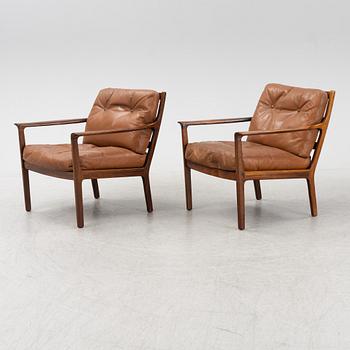 Bröderna Andersson, a pair of rosewood lounge chairs, 1960's.