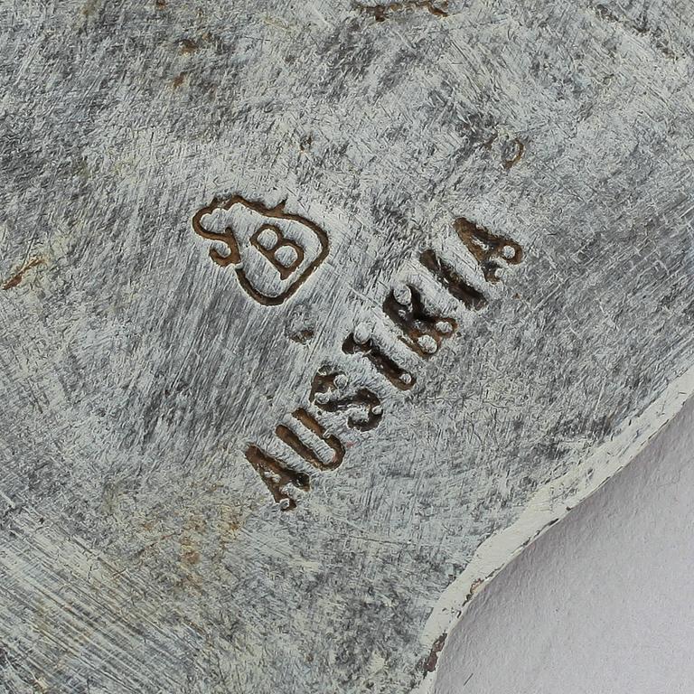 ZEBRASKINN, 2 st, wienerbronser, märkt B Austria, 1900-tal.