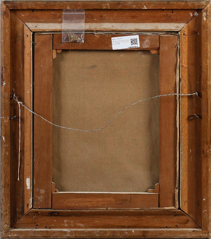 OKÄND KONSTNÄR, olja på duk, signerad F Hayman och daterad 1899.