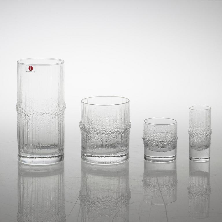 TAPIO WIRKKALA, 42 delar, glasservis, "Niva", Iittala.