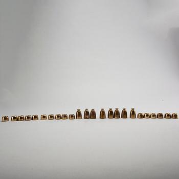 HANS-AGNE JAKOBSSON, candle sticks, 16+8, brass, Markaryd.