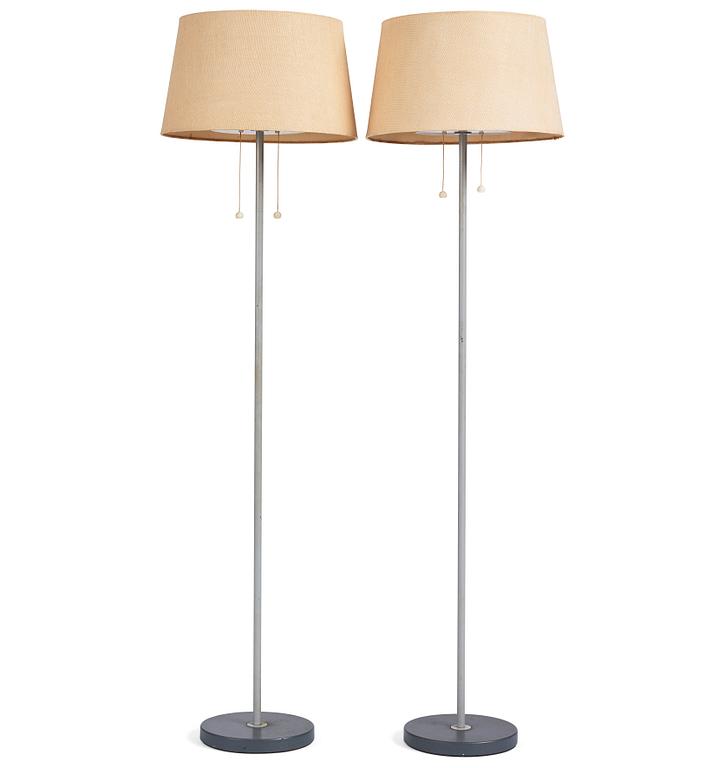 Harald Notini, a pair of floor lamps, model "15744", Arvid Böhlmarks Lampfabrik, 1950s.