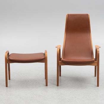 Yngve Ekström, armchair with footstool, "Lamino", Swedese, 2011.