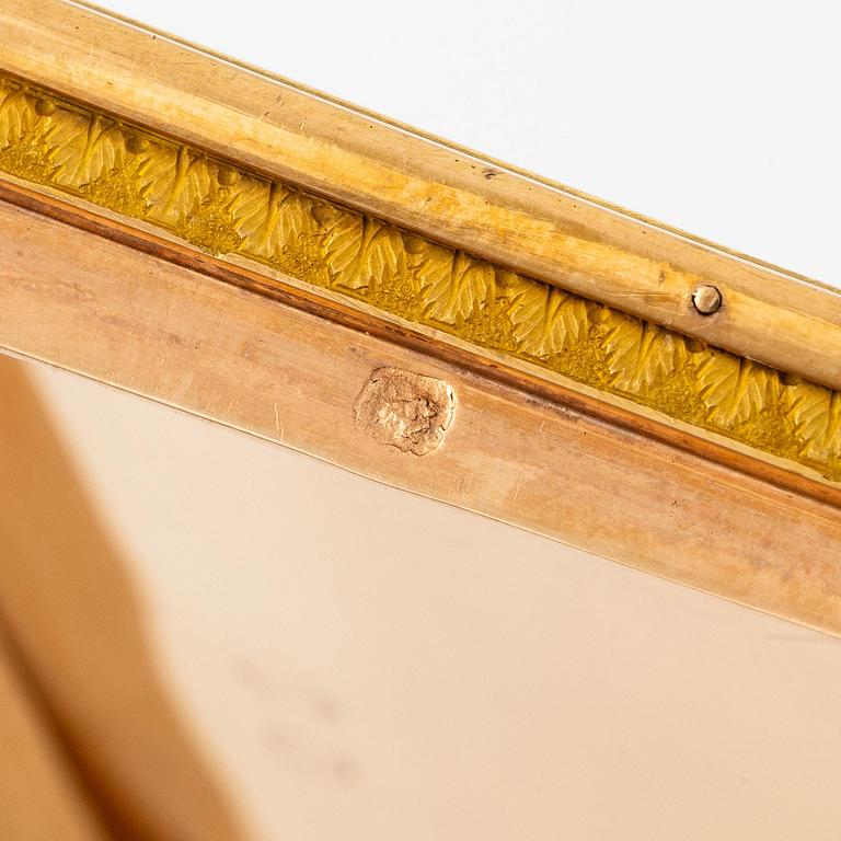 A probably Swiss 19th century two colour gold snuff box with enamel, unidentified maker's mark.