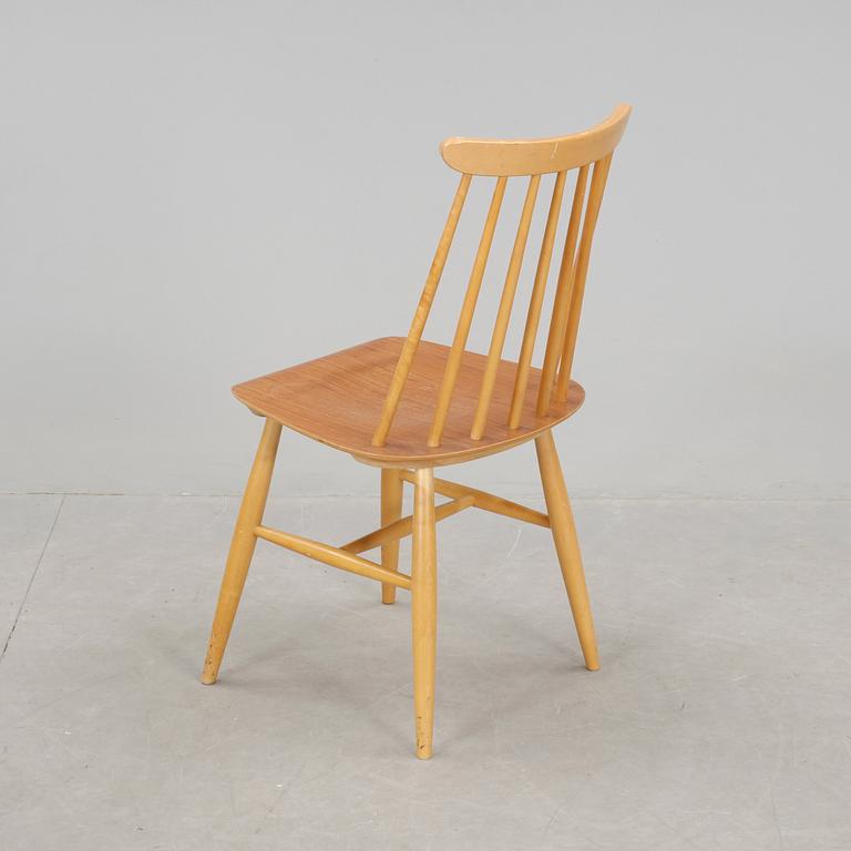 STOLAR, 4 st. "Fanett". Ilmari Tapiovaara, Edsbyverken.  Modellen formgiven 1949.