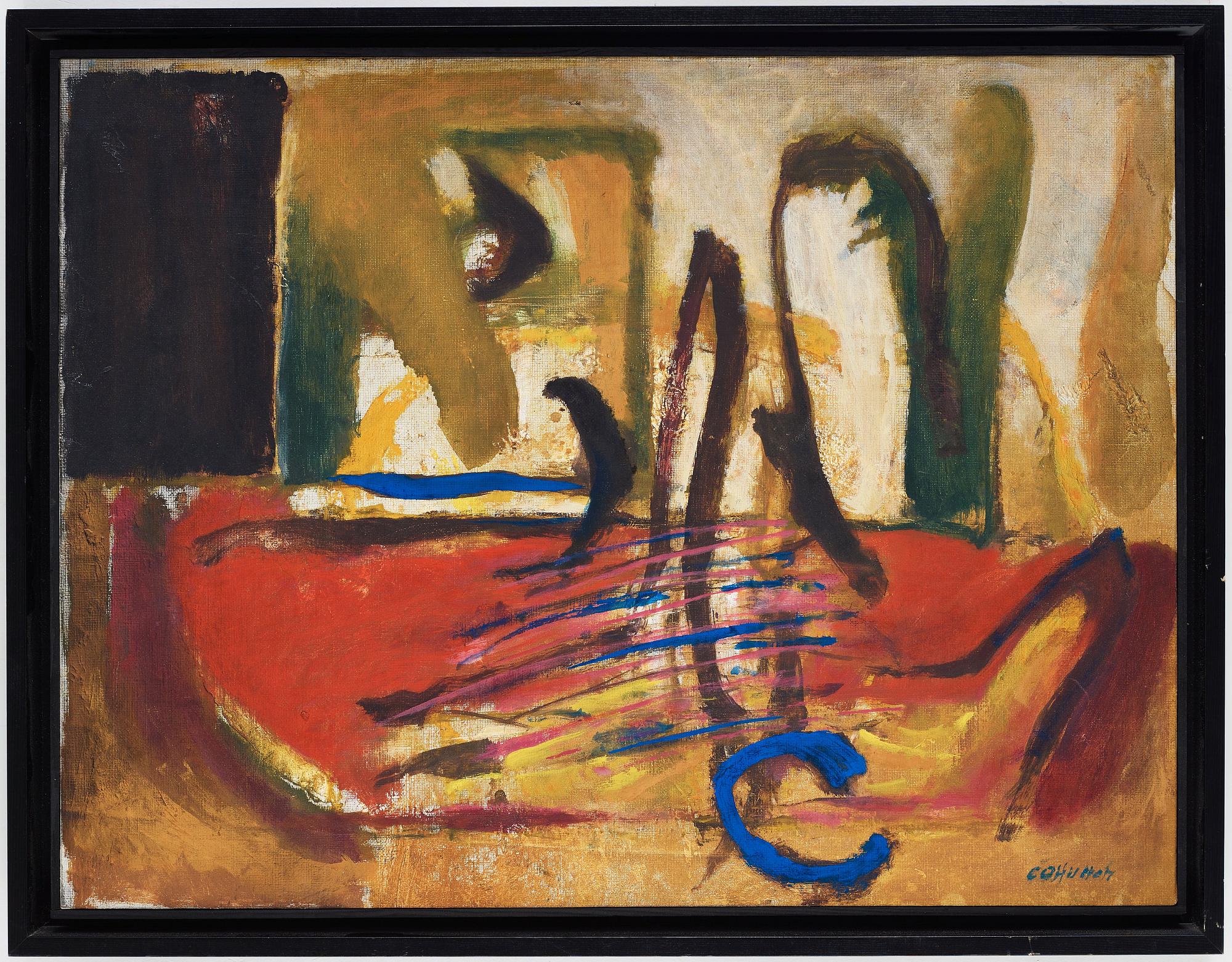 CO HULTÉN, oil on canvas, signed and dated 1963.