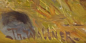 THURE WALLNER, olja på pannå, sign.