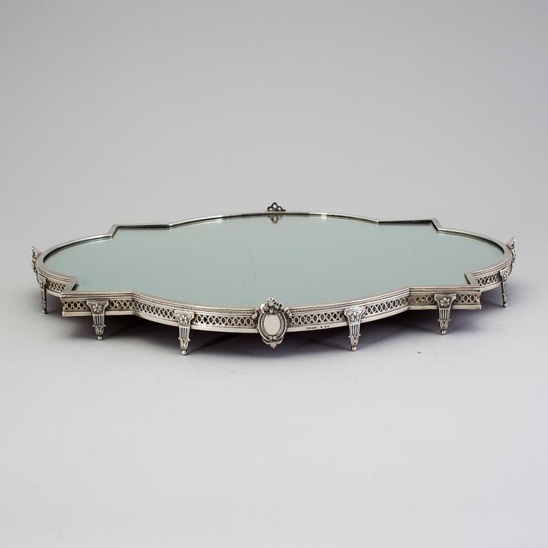 A Swedish early 20th century silver table plateau,marked CG Hallberg, Stockholm 1906.