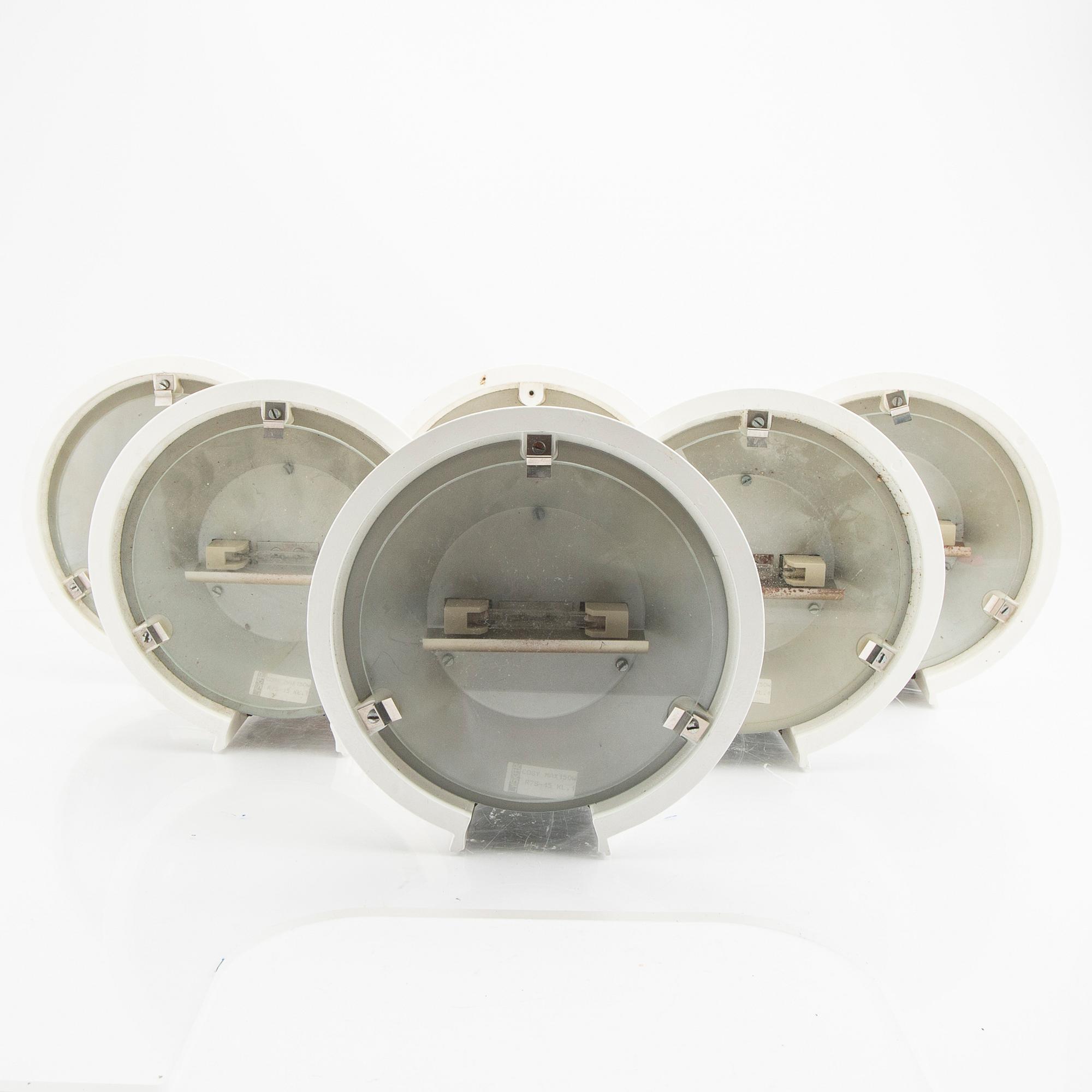 A set of five danish Lyskaer wall scones alter part of the 20th century.
