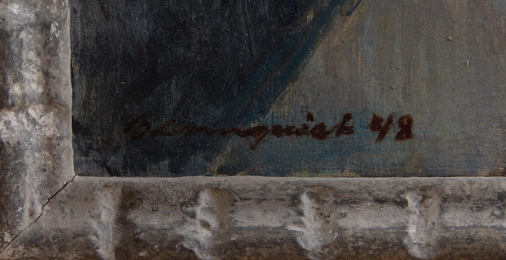 BLOMQUIST, BENGT, olja på duk, sign och dat "48".