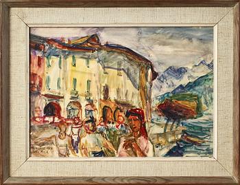 Joel Mila · JOEL MILA, akvarell, sign o dat 1954.