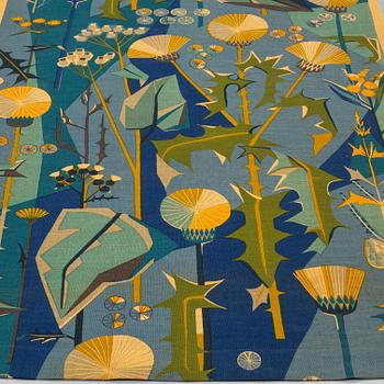 DAGMAR LODÉN, CURTAINS, 2 pieces, "Tistlar", ca 243 x 127 cm each.
