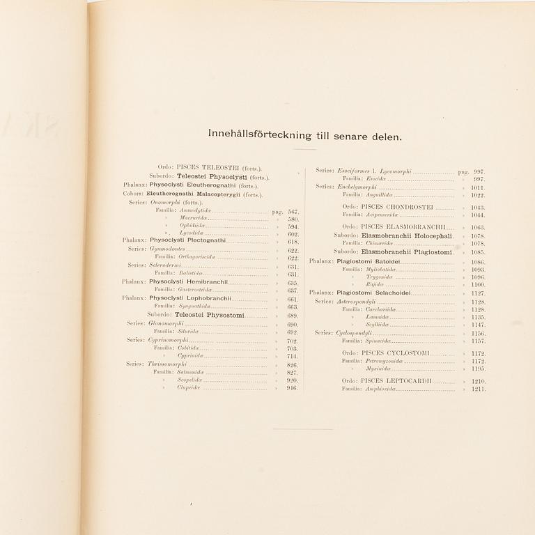 Wilhelm von Wright, 'Skandinaviens fiskar', three volumes, Stockholm, P. A. Norstedt & Söners Förlag, 1892-95.