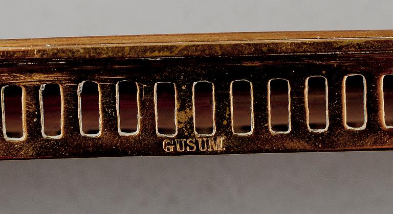 PENNSTÄLL, mässing, Gusums Bruk. Samt SKÅL, mässing.