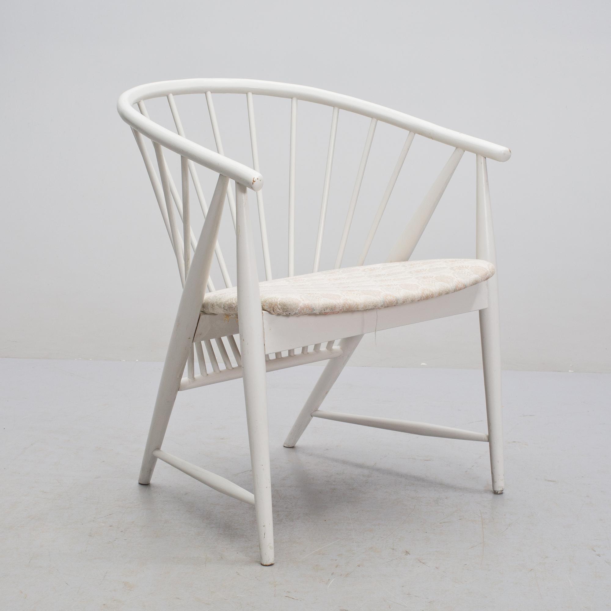 KARMSTOL, "Solfjädern", Sonna Rosén, Nässjö Stolfabrik, formgiven 1948.