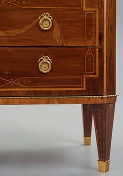 A Gustavian commode by N P Stenström (master in Stockholm 1781-1790), late 18th century, not signed.