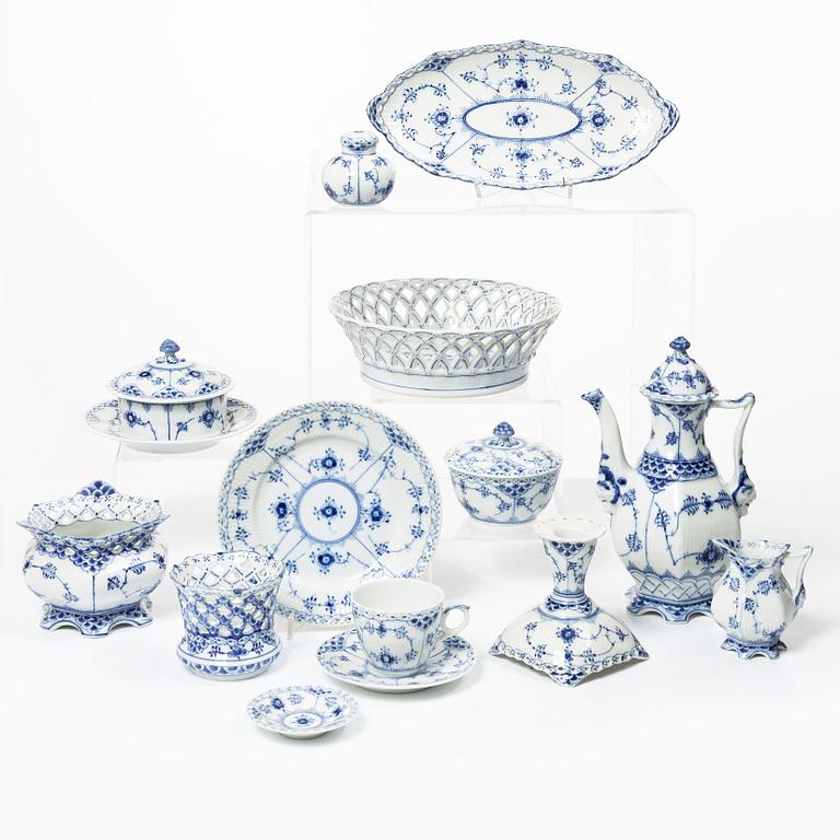 Royal Copenhagen, a 36-piece 'Blue Fluted' coffee service, Denmark, 1960's-70's.