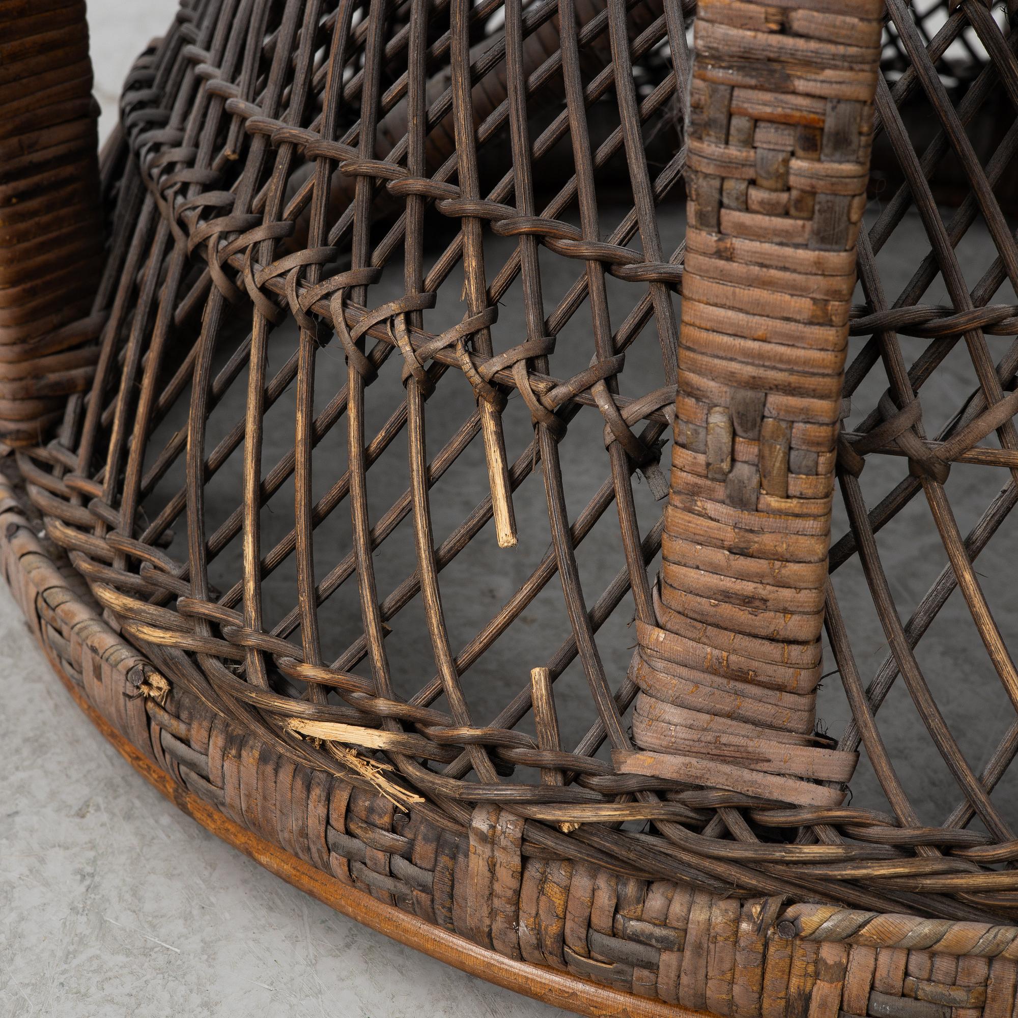 Armchair, rattan early 20th century.