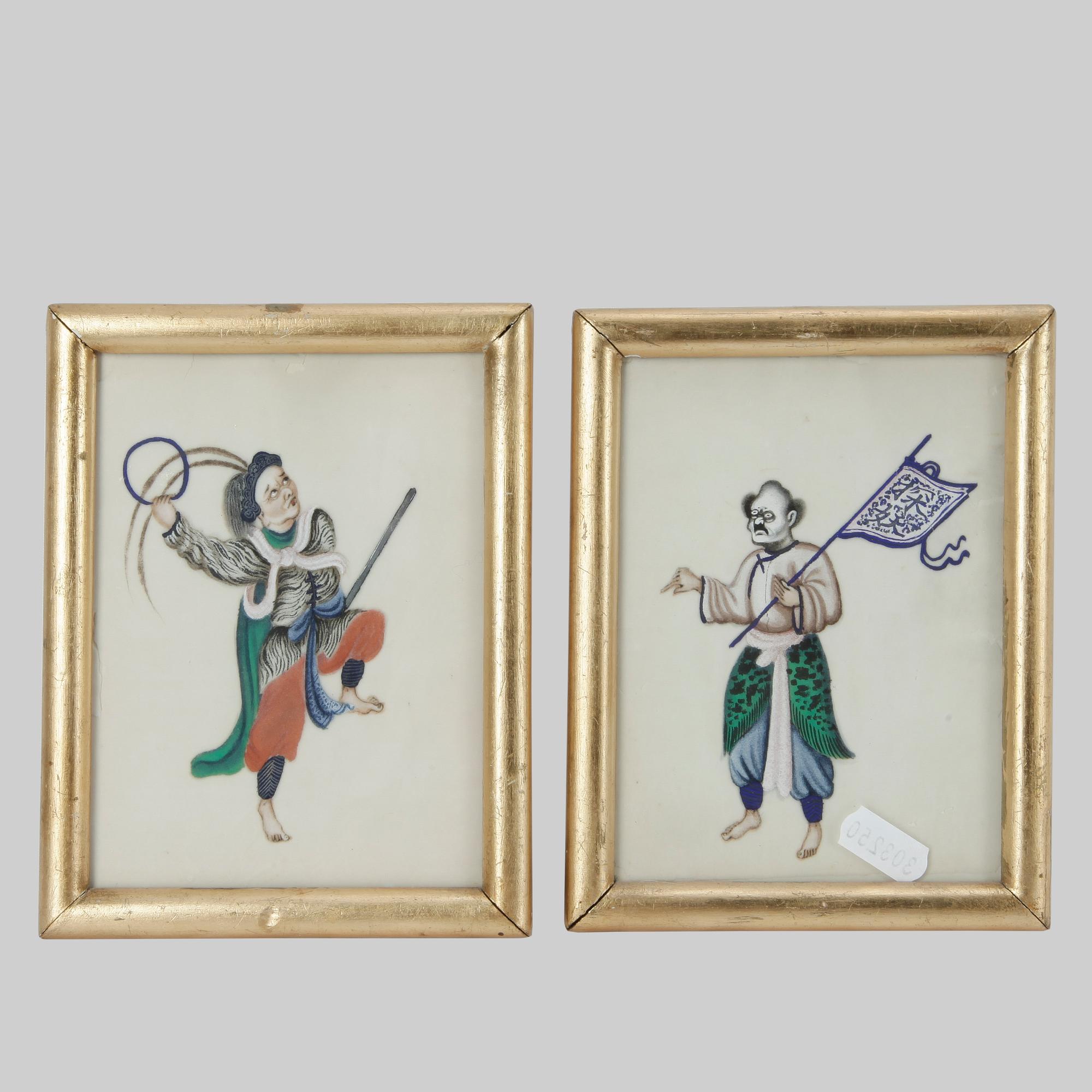 OKÄND KONSTNÄR, gouacher, 8 st, Kina. 1900-tal.