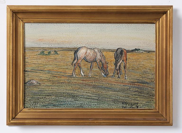 Nils Kreuger, Betande hästar.