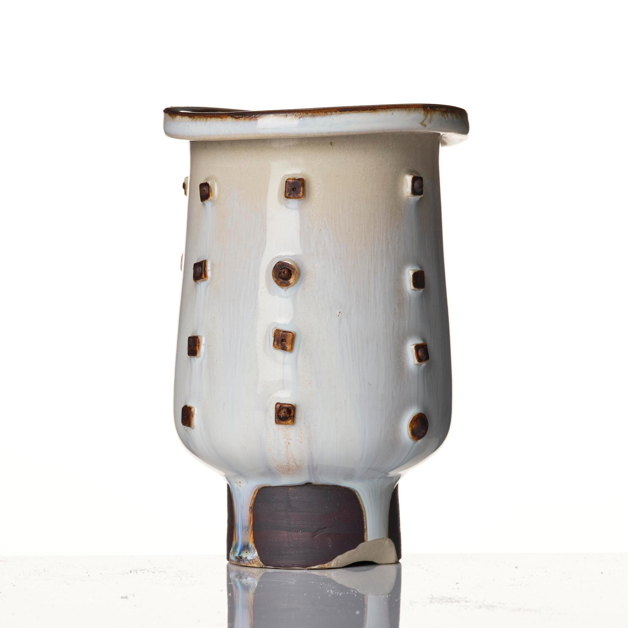 Wilhelm Kåge, a set of two stoneware vases, Gustavsberg Studio 1940s.