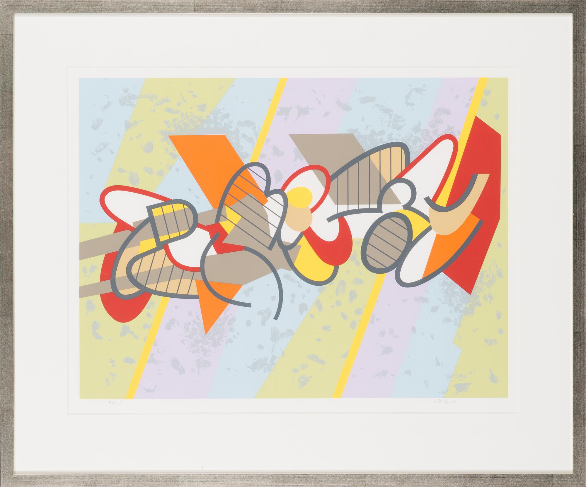 Lauri Ahlgrén, serigrafia, signeerattu ja numeroitu 51/75.